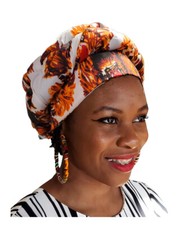 Lion Head African Print Modu Hat - Pre-tied Head wrap DPIS426PT
