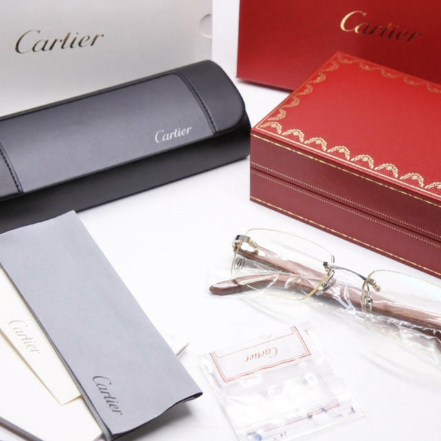 authentic cartier eyeglasses wood