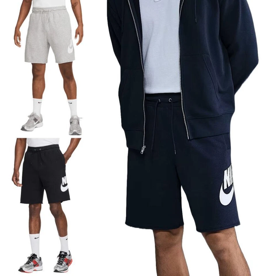 Nike Men's Shorts Alumni Nike Club Casual Cut Swoosh Logo French Terry Shorts