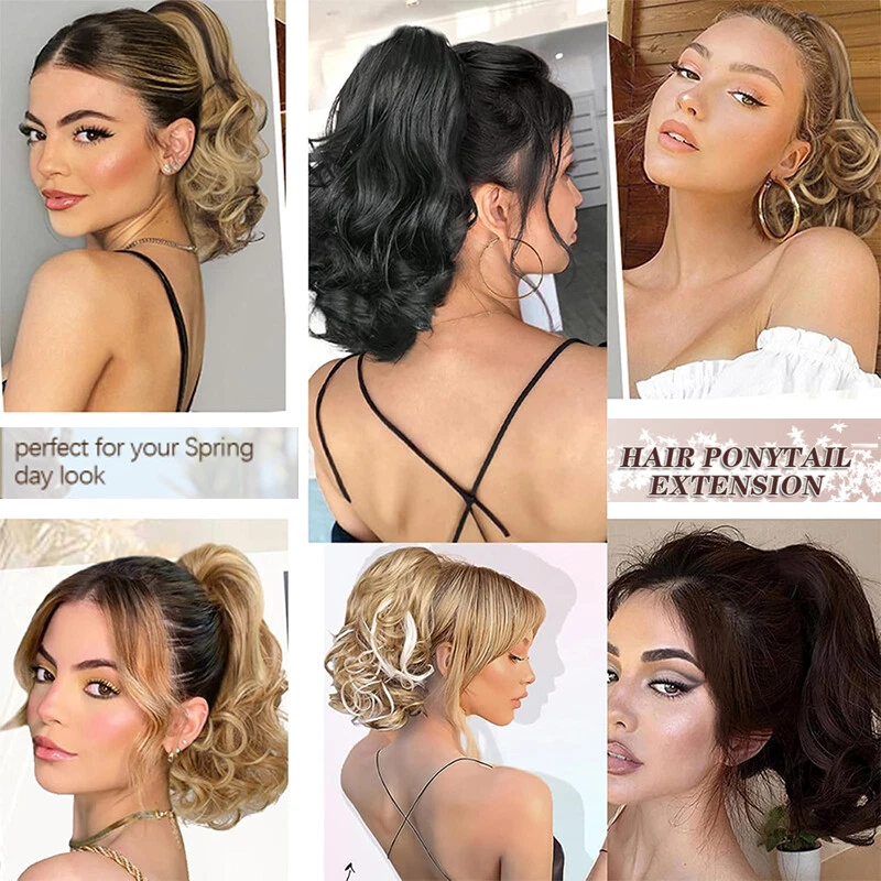 Claw Clip Wavy Ponytail Extensions As Human Pony Tail Long Hair Hairpiece Real - Image 3 of 4