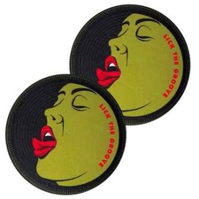 TECHNICS SLIPMATS (LICK THE GROOVE) coppia panni sottodisco giradischi turntable