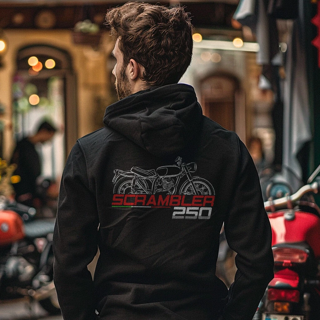 Ducati 250 Scrambler - Motorcycle Hoodie Pullover for Riders