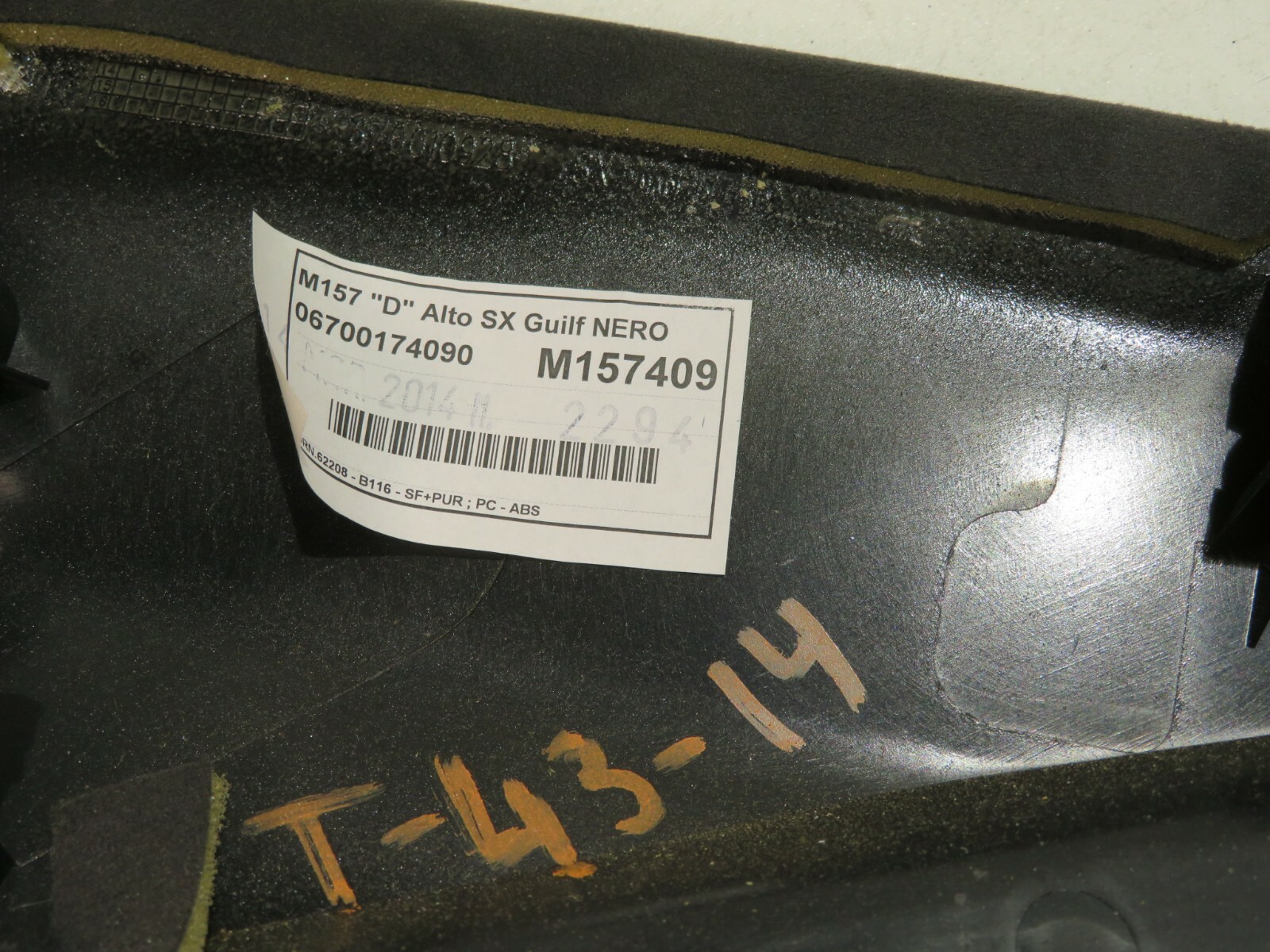 2014-2019 MASERATI GHIBLI SQ4 C PILLAR REAR LEFT TRIM COVER PANEL BLACK OEM