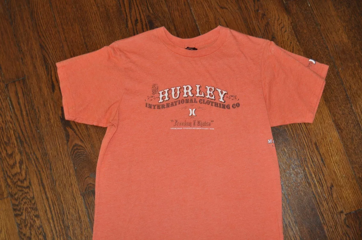 t shirt small hurley international clothing company 19 inches pit