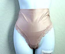 Victoria's Secret Smooth  Shiny Lace Trim High Waist Thong Panty Size XS NWT
