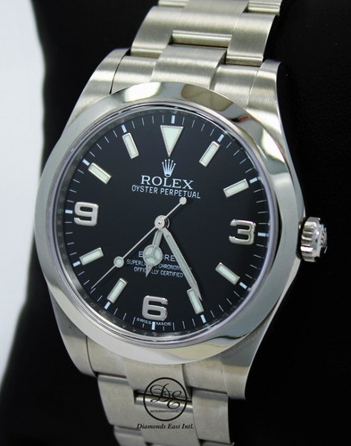 Rolex Explorateur I 39mm 214270 Acier Huître Cadran Noir Papiers Mint - Photo 4 sur 10