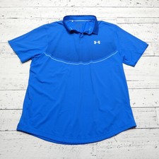 Under Armour Iso-Chill Polo Shirt Mens XL Blue Short Sleeve Golf