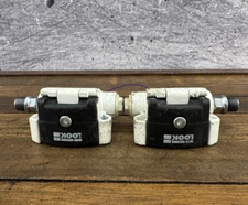 Vintage Look Pedals Red Clipless Wear Road Eroica Race Bike 80s White A5