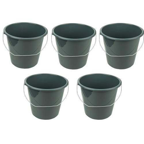 Sustania Baueimer 6er Set - Robuste 12L Kunststoffeimer Mit Metallbügel Für Haus & Garten