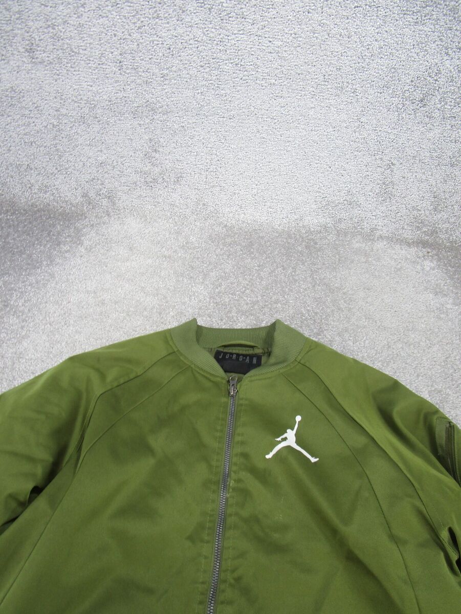 Air Jordan Jacket Kids Large Green Softshell Bomber *Stain Air Jordan Jacket Kids Large Green Softshell Bomber *Stain