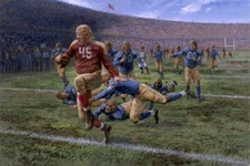 Jon McNaughton ALL-AMERICAN TRUMP 30x45 S/N L/E Canvas Donald Playing Football