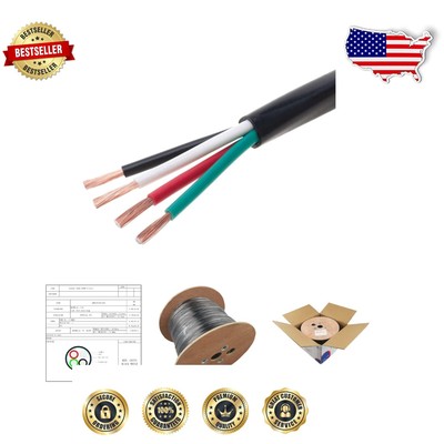 250ft 14-Gauge Outdoor Speaker Wire - UV Resistant, Direct Burial Audio Cable