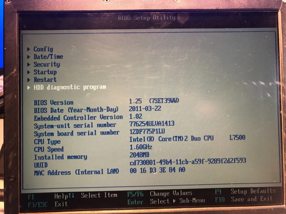 Lenovo Thinkpad X61 Motherboard FRU42W7818 1.6GHZ