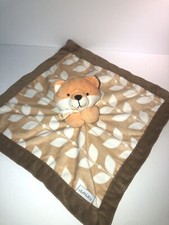Carters Fox Lovey Woodland Security Blanket Leaves Orange Creatures Brown Tan