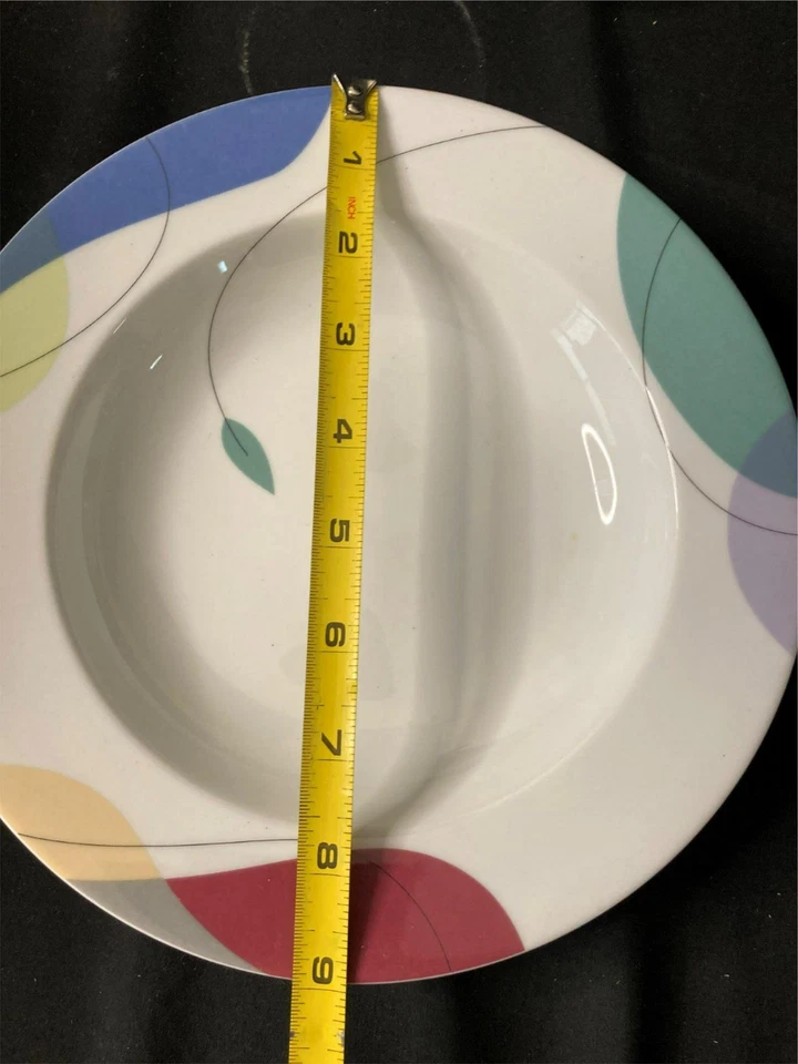 4)  MIKASSA  MONDO   SALAD / SOUP BOWLS  RIMMED      VGC - Image 3 of 4