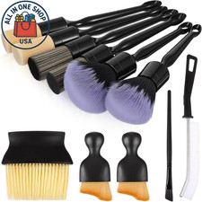 Car Detailing Brush Set Ultra Soft Boar Hair Interior Air Vent Dashboard Wheel
