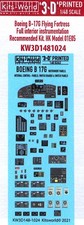 Kits World Decals 1/48 3D FULL INTERIOR INSTRUMENTATION B-17G FLYING FORTRESS #1