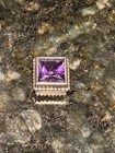 AMAZING Goldman Kolber Caerleon Sterling Amethyst Square Bezel Insert — photo 1