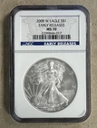 2008 W SILVER EAGLE DOLLAR COIN NGC MS 70