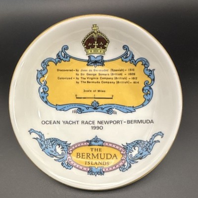 Aynsley Bone China Decorative Plate Bermuda Islands Ocean Yacht Race 1990