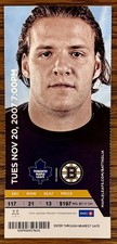 2007 Tuukka Rask NHL DEBUT and First Win Full Ticket Stub Bruins Toronto 11/20