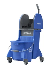 Ecolab 89990207 Blue Dual Chamber Down Press Wringer Mop Bucket