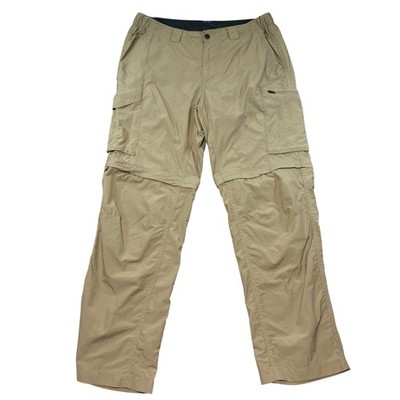 Columbia Silver Ridge Convertible Cargo Pants Mens 34x30 Tan Khaki Hiking