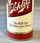 Schlitz Flat Top Beer Can '57 Empty 16 oz Milwaukee "Famous Since 1849" PA Tax — photo 7