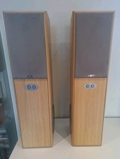Eltax 5.1  Power Towers 2 Main Floor Speakers Working Pair Large Mega Base Pine