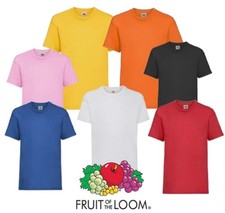 Fruit of the Loom Maglietta T-shirt Bambino Manica Corta Cotone 100% più colori