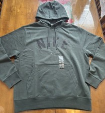 Nike Men's Dri-FIT French Terry Pullover Fitness Swoosh Hoodie FV9919-338 Size M