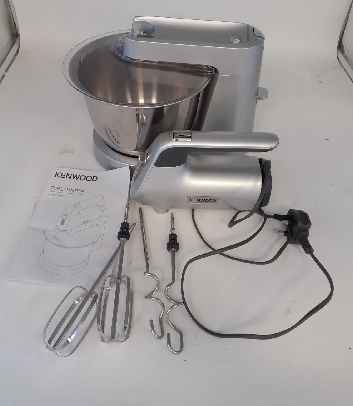 Kenwood Chefette Lite Stand Hand Mixer 650W Silver HMP54 Bowl Beat F5 G131
Opens in a new window or