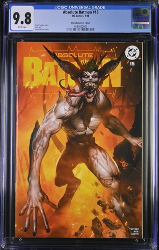 Absolute Batman #15 - Dave Wilkins Alpha Exclusives Edition - CGC 9.8