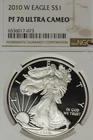 2010 W NGC PF70 ULTRA CAMEO AMERICAN SILVER EAGLE #B52876