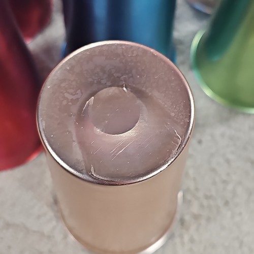 Vintage 7 Colorful Multi colors 1950s-60s Aluminum Tumblers 9 oz. Made In USA - Picture 10 of 11