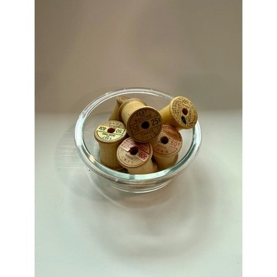 Vintage Belding Corticelli Wooden Thread Spools Lot of 7 Empty Fast to Boiling