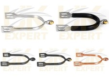 UK EXPERT SMOOTH BALL ROLLER HORSE RIDING SPURS , EQUESTRIAN TOD BALL COLOR SPUR