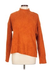 Sanctuary Women Orange Turtleneck Sweater L