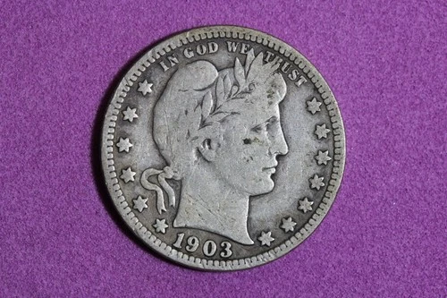 Estate Find 1903 S Barber Quarter Dollar #K59791