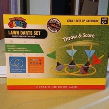 THE GREAT OUTDOOR GAMES COMPANY LIGHTED LAWNDART SET HOURS OF FUN AT NIGHT TOO