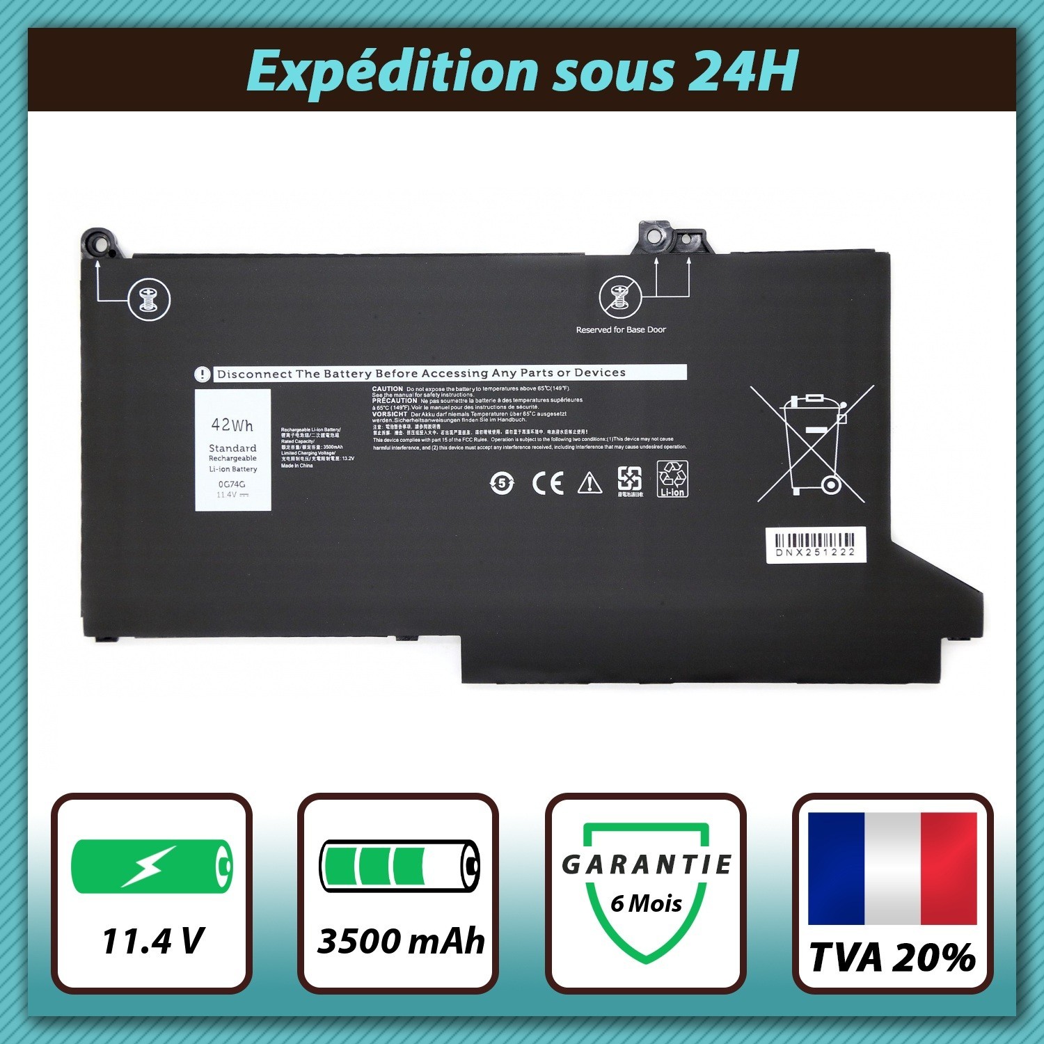 Batterie Dell Latitude 5300 idéale pour travailler en train ou réunion