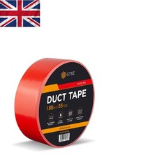 Heavy-Duty Red Duct Tape 48mm x 50m - Waterproof Strong Adhesive for All Uses 0.36 per metre