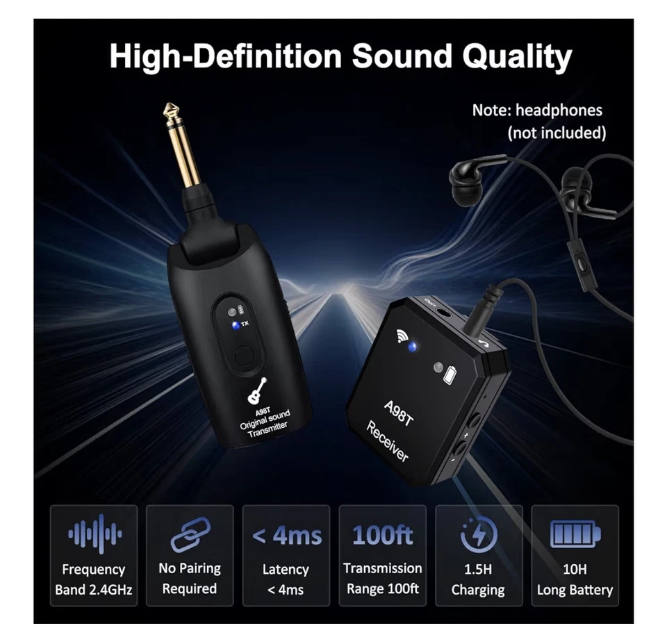 In Ear Wireless Monitoring System 2 4GHz für Musiker Live Performance - Bild 2 von 2