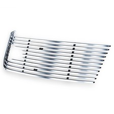 For 2010-2013 Chevy Camaro Short Logo Show Upper Silver Billet Grille Insert