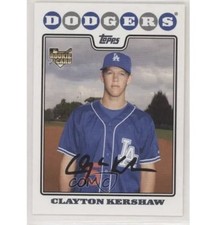 Topps 2008 Clayton Kershaw Rookie Base Card #UH240 Los Angeles Dodgers MLB. rookie card picture