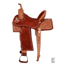 Leather Western Horse Saddle Handmade Barrel Racing Racer Equestrian Trail Tack