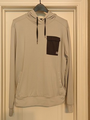 Helly Hansen Lightweight Performance Hoodie Men's Medium Gray Pullover Pocket