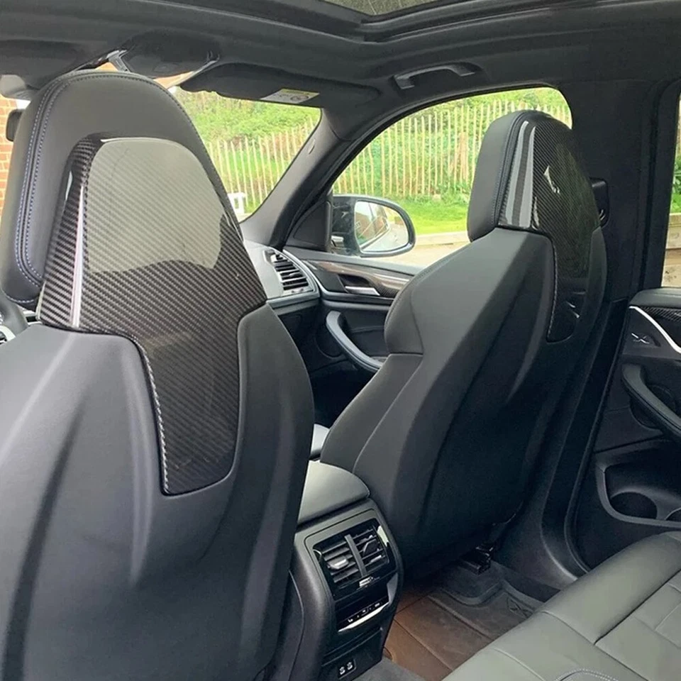 Tapa trasera de asiento de fibra de carbono seca para BMW Serie 8 F91 F92 F93 M8 2020-2024 Foto 3 de 4