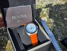 Bulova Racer Chronograph - Azzurro/Arancio - Ref. 98B432 - Doppio Cinturino