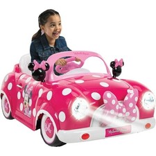 Disney Minnie Mouse Convertible Car 6 Volts Electric Ride-On Ages 3+ Years Huffy